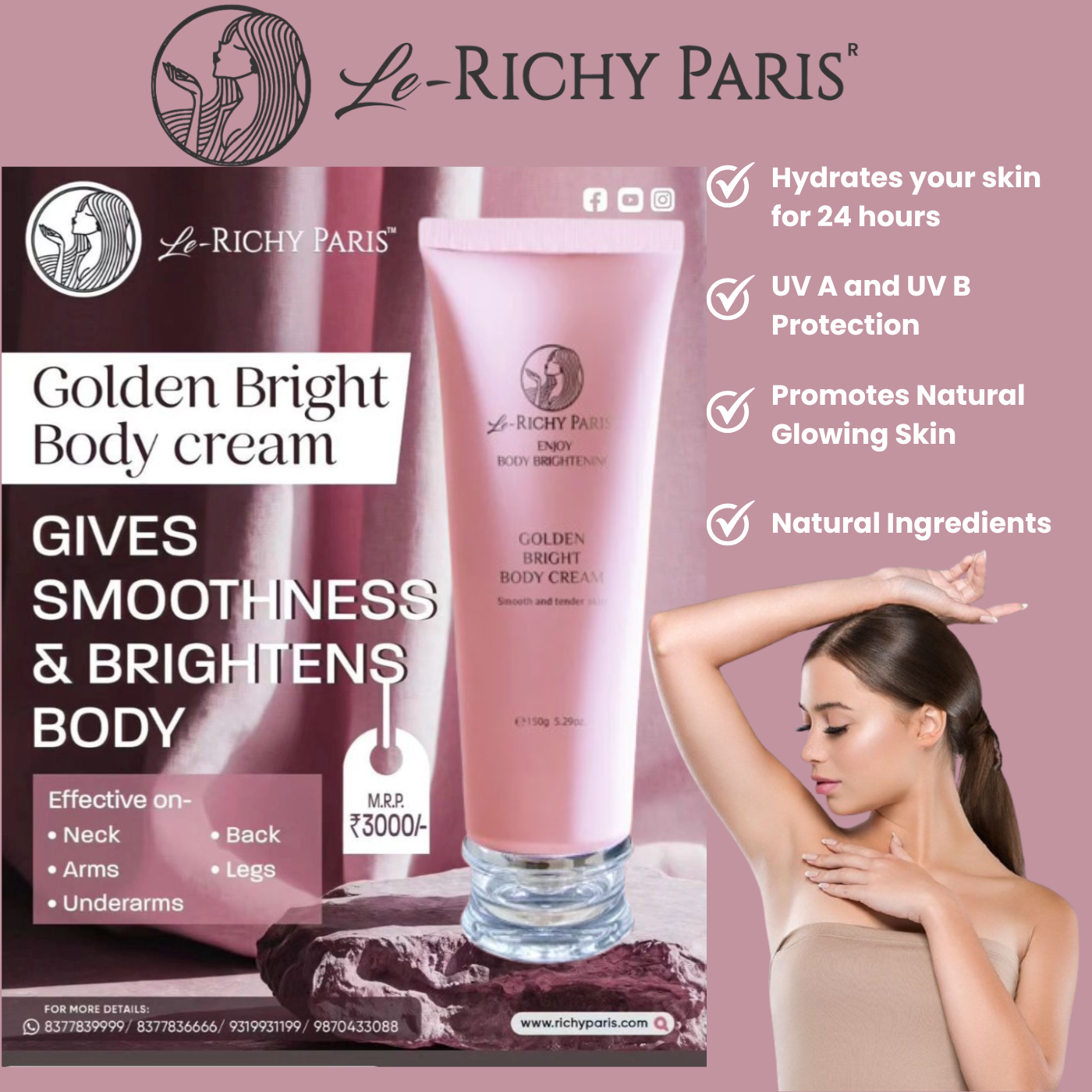 Richy Paris Golden Body Cream Ingredients